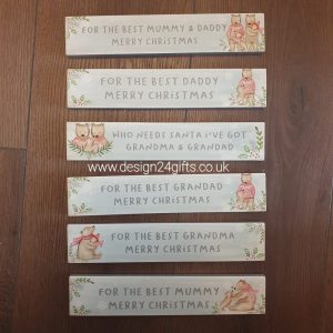 Christmas Bear Standing Block Plaque - Langs