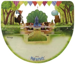 Santoro Animal Carnival Street Parade PopnRock 3D Pop-Up Card - Greetings and Birthday Card