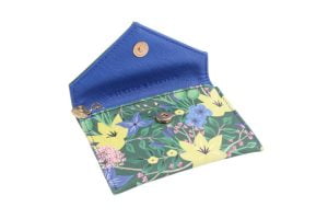 Painted and Pressed Floral Green Purse