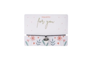 'Thankful For You' String Charm Bracelet