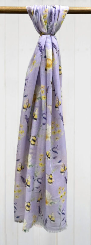 Bees and Flowers Lilac Scarf - Langs