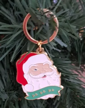 'Ho Ho Ho' Santa Claus Christmas Metal Keyring - CGB Giftware