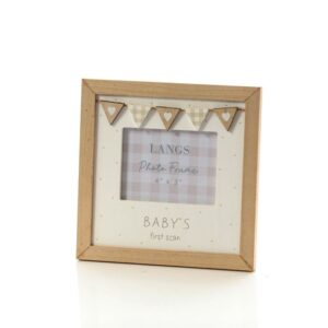 Baby's First Scan Rustic Wooden Frame 4" x 3" - Langs