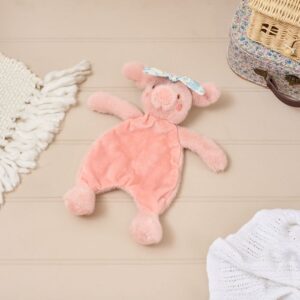 Mini Farm Cute Pig with Chintz Headband DouDou Comforter Toy 28cm