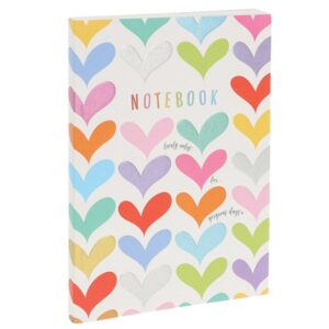 wendy jones blackett A5 Foiled Hearts Softback Notebook - Wendy Jones Blackett
